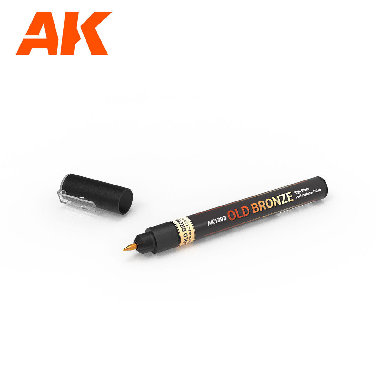 AK Interactive Bronze Metallic Liquid Marker 1mm AK1303
